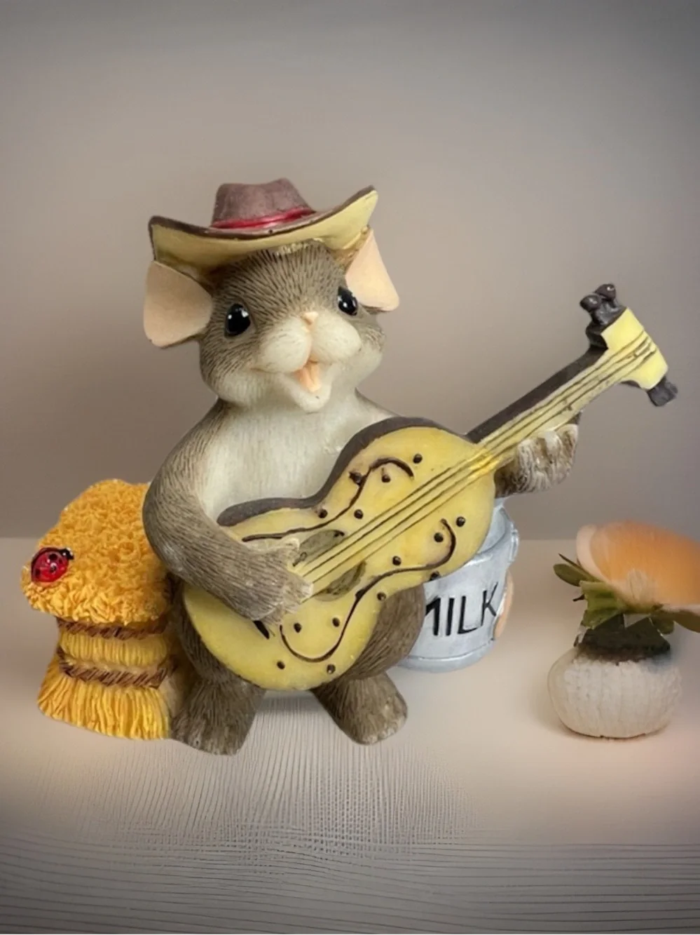 🐀 FITZ AND FLOYD CHARMING TAILS “THE COUNTRY SINGER” 82/114 LIMITED EDITION